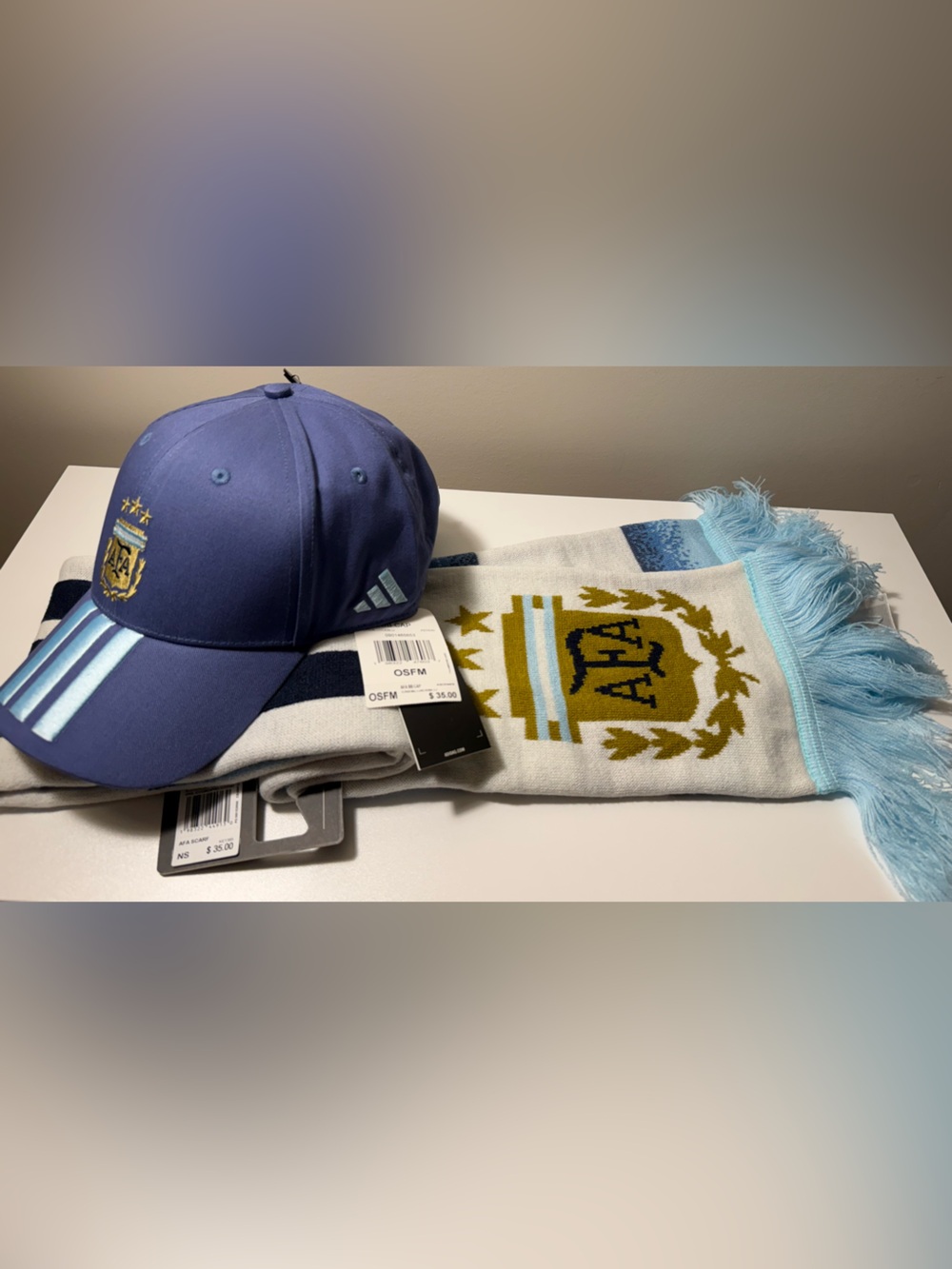 adidas FIFA World Cup 2026 Argentina Scarf and Cap Set